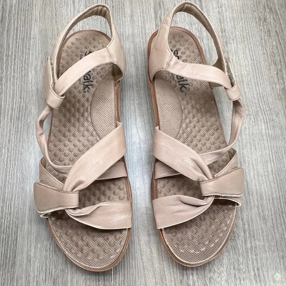 SoftWalk Shoes - SoftWalk Sandals Womens Size 12M Del Rey Platform Comfort Strappy Leather Beige